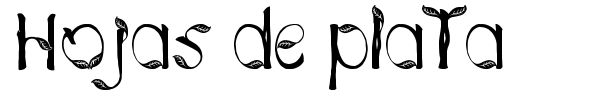 Hojas de plata font preview
